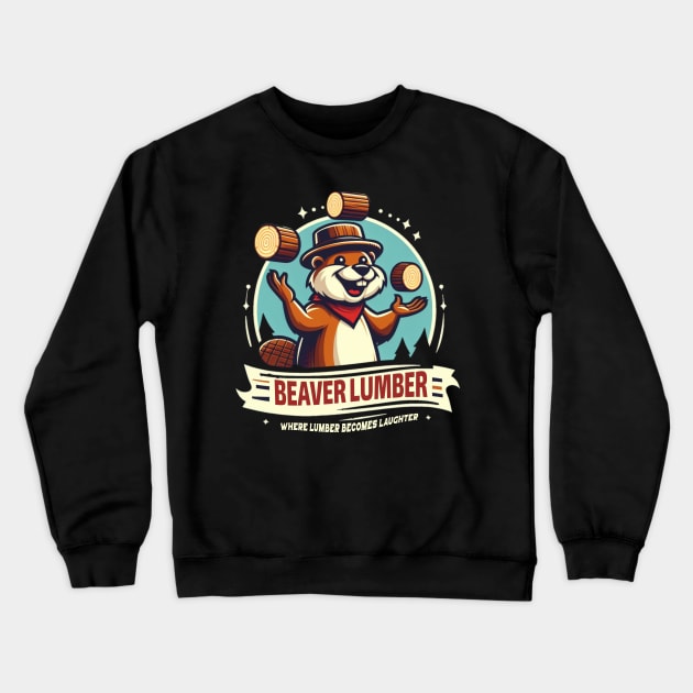 beaver lumber Crewneck Sweatshirt by AOAOCreation